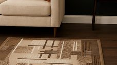 Covor Luna Delta 1823 12, Maro, 50x80 cm - Stil Modern pentru Casa Ta