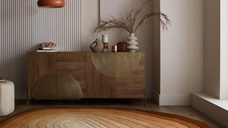 Covor oval Puddle Ombre Wool Maro 200x290 cm, Flair Rugs