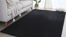 Covor Pouffy V1 Negru 60 x 110cm