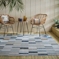 Covor Rosco Geo Outdoor Albastru 200x290 cm, Flair Rugs - 1