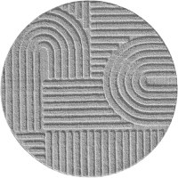Covor rotund Art Argintiu boho 120x120 cm - 1
