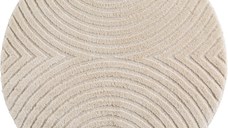 Covor rotund Art boho V2 Crem 120x120 cm