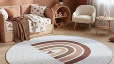 Covor rotund Coco V2 Crem 200x200 cm