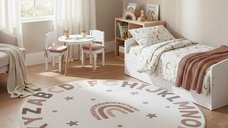 Covor rotund Coco V3 Crem 120x120 cm