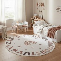 Covor rotund Coco V3 Crem 120x120 cm - 3