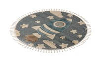 Covor rotund copii Fano Albatru deschis 133x133 cm - 2