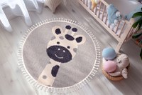 Covor rotund copii Fano Gri 133x133 cm - 4