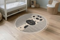 Covor rotund copii Fano Gri 133x133 cm - 5