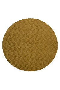 Covor rotund Diamond Cut Galben inchis 200x200 cm - 1
