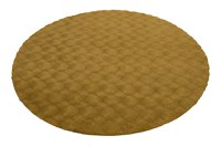 Covor rotund Diamond Cut Galben inchis 200x200 cm - 2