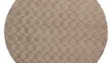 Covor Rotund Diamond Cut Taupe 200x200 cm - Eleganta si Confort