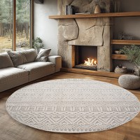 Covor rotund Helix etno V3 Crem 160x160 cm - 3