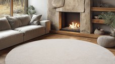 Covor rotund Helix V1 Crem 80x80 cm