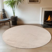 Covor rotund Joy Crem 120x120 cm - 2