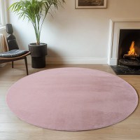 Covor rotund Joy Roz 80x80 cm - 2