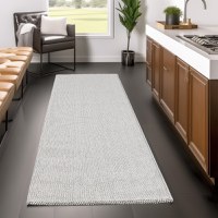 Covor rotund Loom Argintiu 120x120 cm - 9