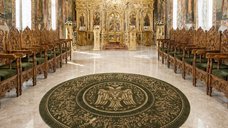 Covor Rotund Lotos Verde 100x100 cm de la Delta - Eleganță Bisericească