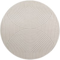 Covor rotund Nova V1 Crem 120x120 cm - 1