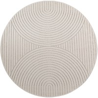 Covor rotund Nova V1 Crem 80x80 cm - 1