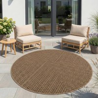 Covor rotund Timber V4 Bej 80x80 cm - 3
