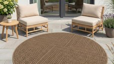 Covor rotund Timber V4 Bej 80x80 cm