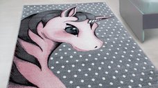Covor Roz pentru Copii V4 120x170 cm - Design Jucaus si Confortabil