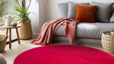 Covor Sky V1 Rosu 120x120cm - Design Modern si Confortabil