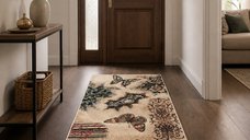 Covor Traversă Lotos Bej 120x700 cm - Delta Fluturi 1607 110