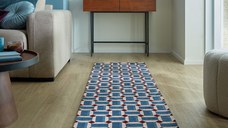 Covor traversa Manhattan Lennox Geo Albastru 60X230 cm, Flair Rugs