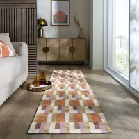 Covor traversa Manhattan Riley Block Geo Natural 60X230 cm, Flair Rugs - 1
