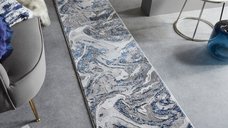 Covor traversă Marbled Bleumarin 60X230 cm, Flair Rugs