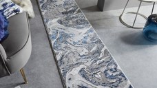 Covor traversă Marbled Bleumarin 60X230 cm, Flair Rugs