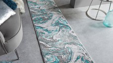 Covor traversă Marbled VERDE SMARALD 80X300 cm, Flair Rugs