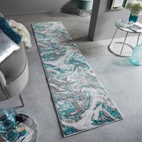 Covor traversă Marbled VERDE SMARALD 80X300 cm, Flair Rugs - 1