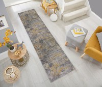 Covor traversă Wonderlust Gri/Galben Ochre 80X300 cm, Flair Rugs - 1