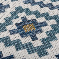 Covor traversa Zia Trellis Outdoor Albastru 80x230 cm, Flair Rugs - 4