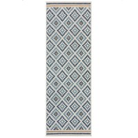 Covor traversa Zia Trellis Outdoor Albastru 80x230 cm, Flair Rugs - 5