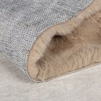 Covor Waffle Faux Fur Taupe 180X290 cm, Flair Rugs - 3