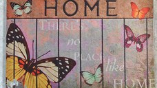 Covoras Intrare Butterfly, 40x60 cm, Cauciucat