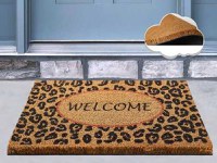 Covoras Intrare Welcome Leopard, 40x60 cm, din Fibre de Cocos - 1