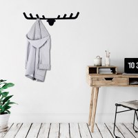 Cuier metalic Antler Negru 66x17 cm - 1