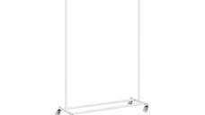 Cuier pe roti Songmics Alb 134x45.4x160 cm