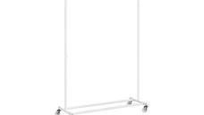 Cuier pe roti Songmics Alb 134x45.4x160 cm