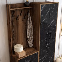 Cuier pentru Hol Berlin BA - Walnut, Negru Marble - 4