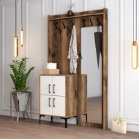 Cuier pentru Hol Berlin BC - Walnut, Alb - 2