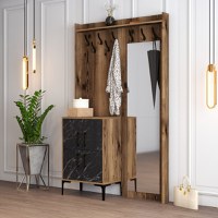 Cuier pentru Hol Berlin BC - Walnut, Negru Marble - 2