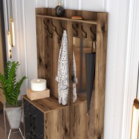 Cuier pentru Hol Berlin BC - Walnut, Negru Marble - 4