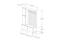 Cuier pentru Hol Lala - Walnut - 4