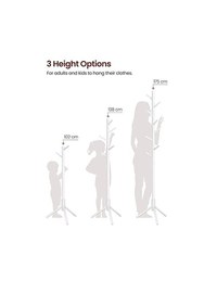 Cuier pom Vasagle, 8 carlige, Inaltime reglabila, RCR04WT, Alb - 3