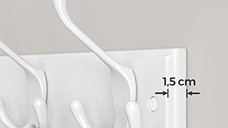 Cuier, Songmics, Alb, 40x11x7 cm